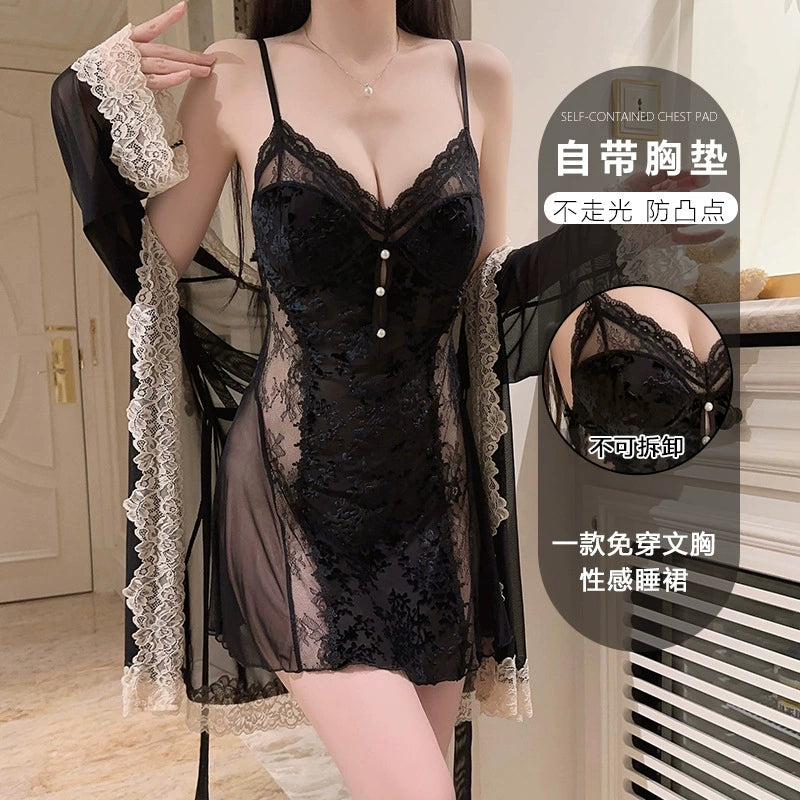 Sexy V-Neck Silk Cami Nightgown - Lightweight Summer Sleepwear for Women